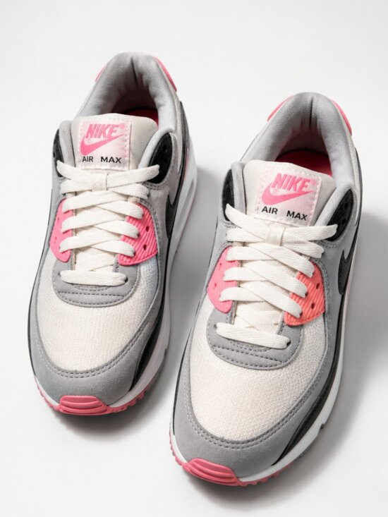 Nike Shoes - Nike Women's Air Max Sneakers in White, Gray & Pink - 8